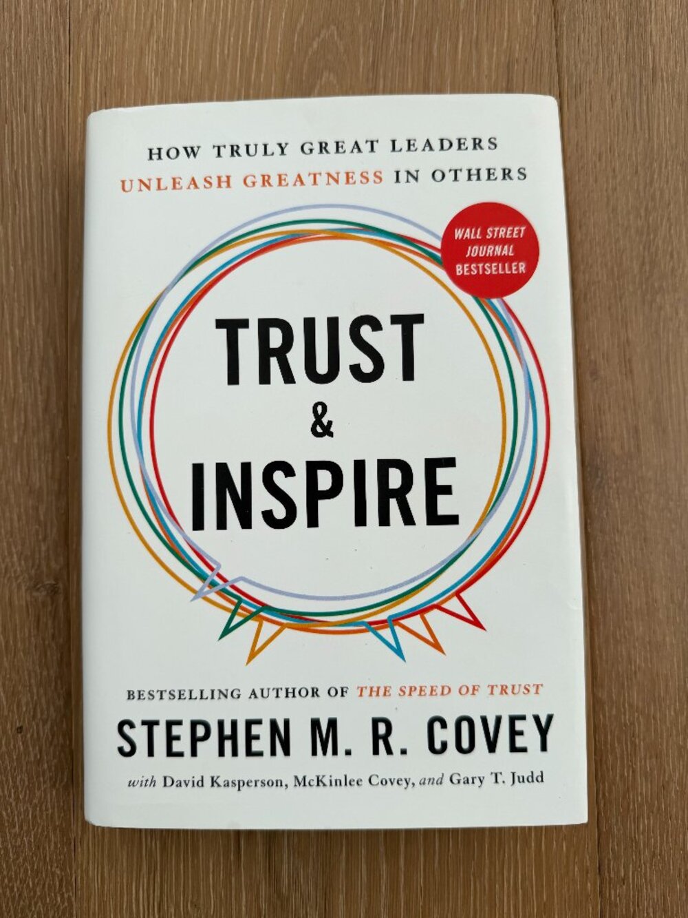 Trust & Inspire Book Stephen M. R. Covey 2022 Wall Street Journal Bestseller